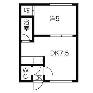 クルーズハウス南郷16-103間取り