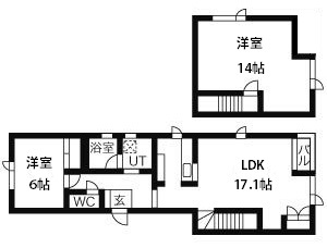 ハイツ05B101間取り