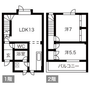 ＷindsＢ号室間取り