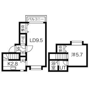 クリーンヴィラ北19条202間取り