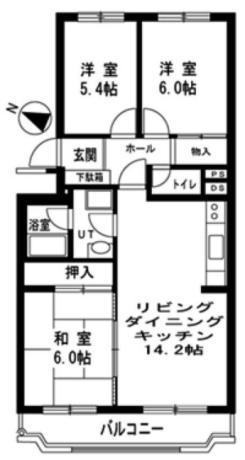 新札幌グランドハイツＢ　間取り