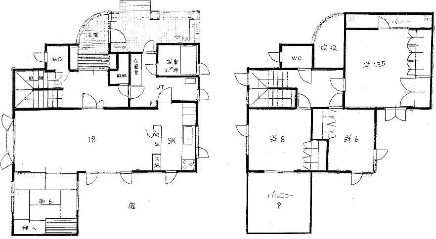 平岡公園東6丁目貸家 間取り